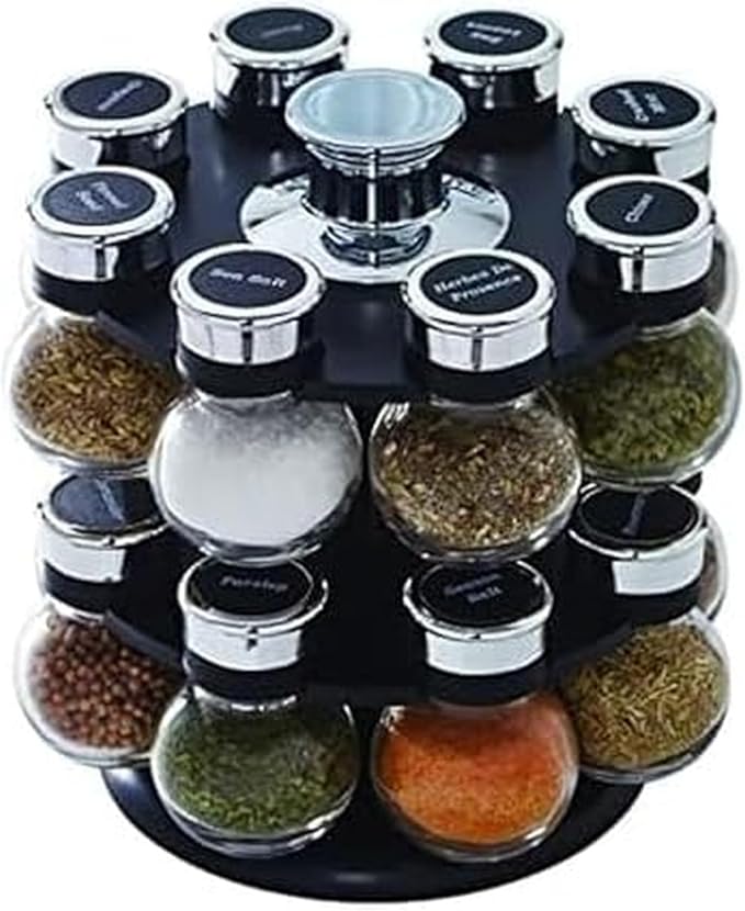 Kamenstein 16 Jar Ellington Revolving Countertop Spice Rack by Kamenstein