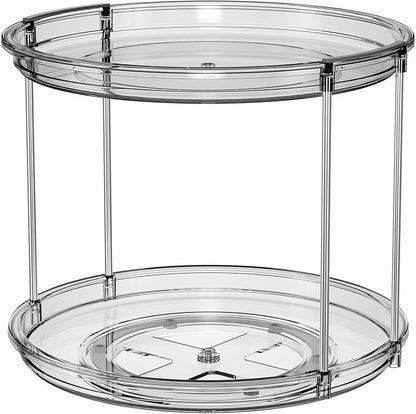 LAMU 2 Pack 2 Tier Lazy Susan Turntable Organizer 9.25'' Rotating Spice Rack - Image 9