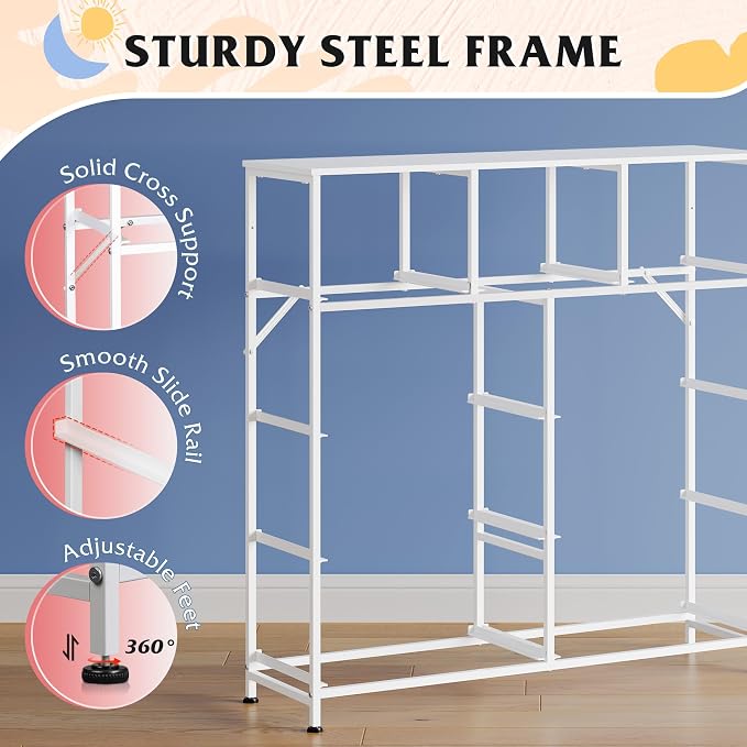 WLIVE 9 Drawer Dresser, Fabric Storage Tower - Image 7