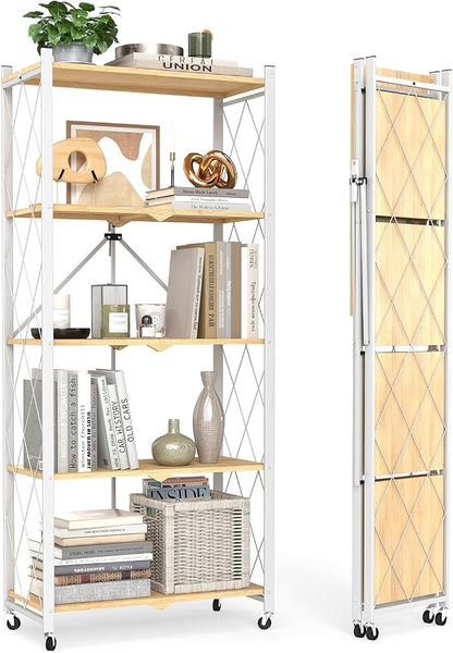 black leopard 5-Tier Foldable Shelf by FoldableStorageShelves