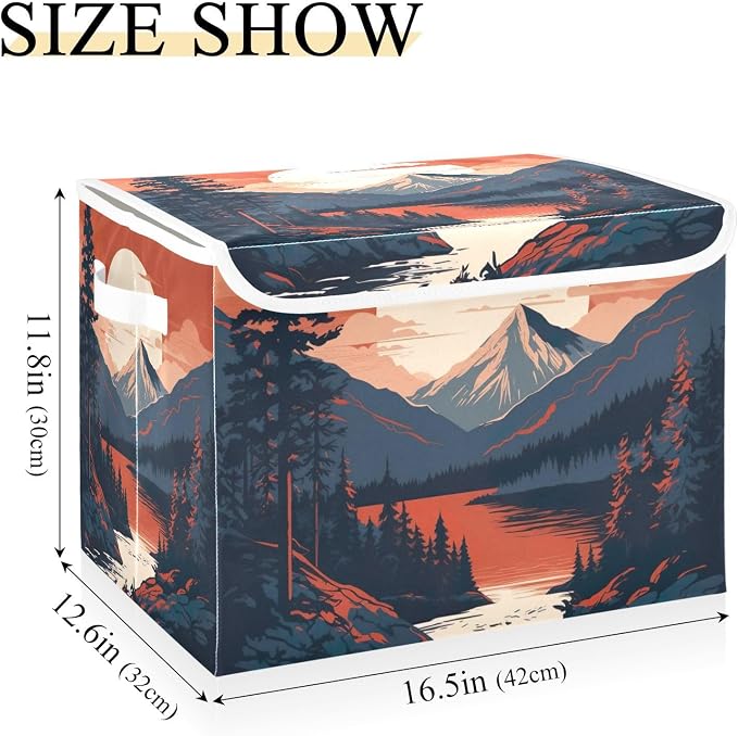 Mountains Trees Storage Bins - Image 3