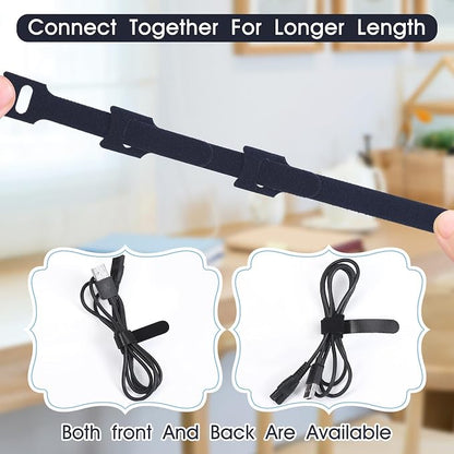 200PCS Reusable Cable Ties Wire Ties Cord Organizer Cable Organizer Adjustable - Image 4
