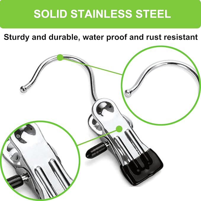 Laundry Hooks Hanging Clips Clothes Pins Closet Hanger Organizer Clamps Socks - Image 3