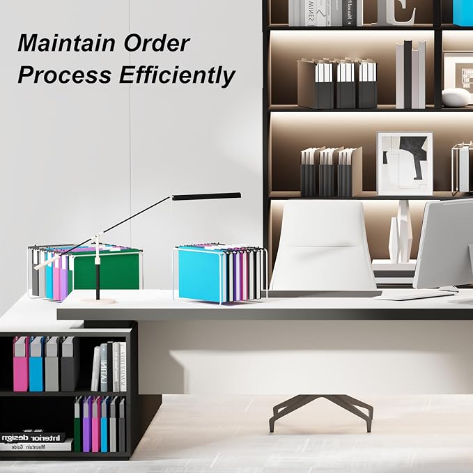 Ansook Extra Capacity Plastic Hanging File Folders Letter Size, Heavy Duty 2" - Image 7