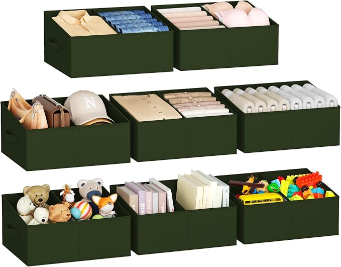 DIMJ Large Closet Shelf Organizer Bins 8 Packs by DiMJ