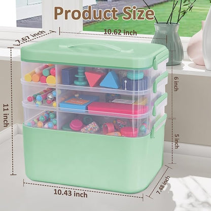 Gifhomfix 4-Layer Plastic Craft Organizers and Storage Box - Image 3