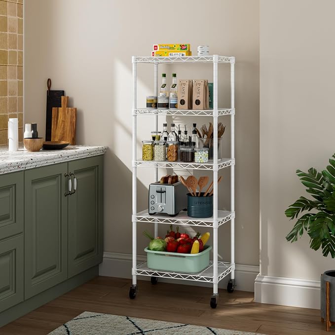 Golpart Small Shelves Storage Wire Metal Adjustable Shelf Unit - Image 2