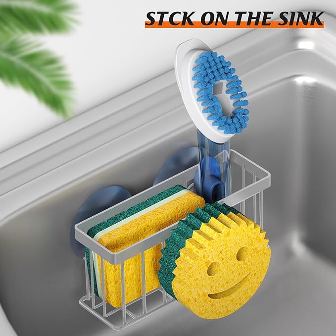 Sponge Holder Smiley Face, Sink Caddy, Kitchen Organizer - Image 5