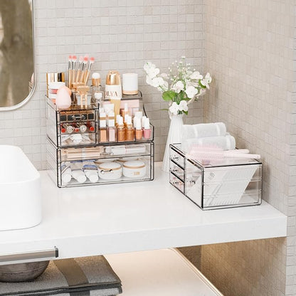 Yieach 3 Pack Clear Makeup Organizer Countertop - Image 8