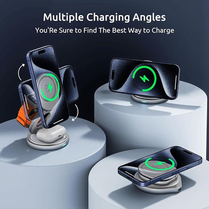 3 in 1 Charging Station for Apple Magsafe Travel Charger for Multiple Devices - Image 4