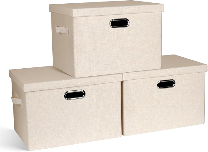 Large 17" 36 Quart Collapsible Stackable Storage Bins by GraciadecoStorage