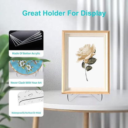 Boloyo 60-Degree Angle Acrylic Plate Display Stand, 3 Inch 2PC Clear Acrylic - Image 5