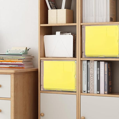MUKAI File Organizer Box with Lid, Collapsible File Folder Organizer with Slide - Image 5