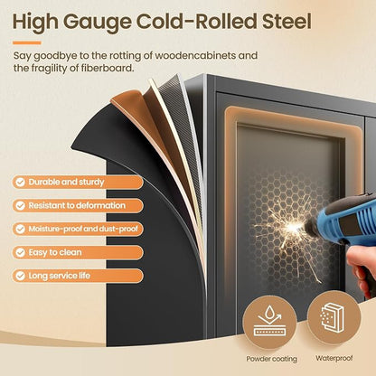Yizosh Metal Storage Cabinet - Image 3