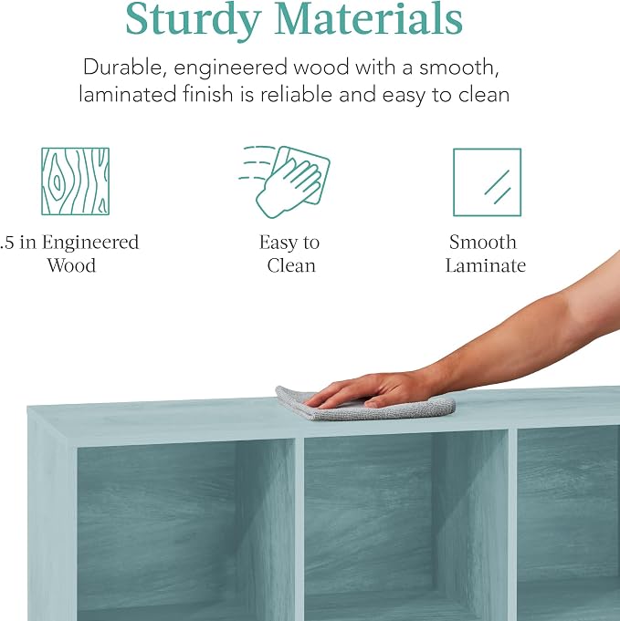 Best Choice Products Kids Bookcase 6-Cube Storage Organizer, 13.5in Shelf - Image 6