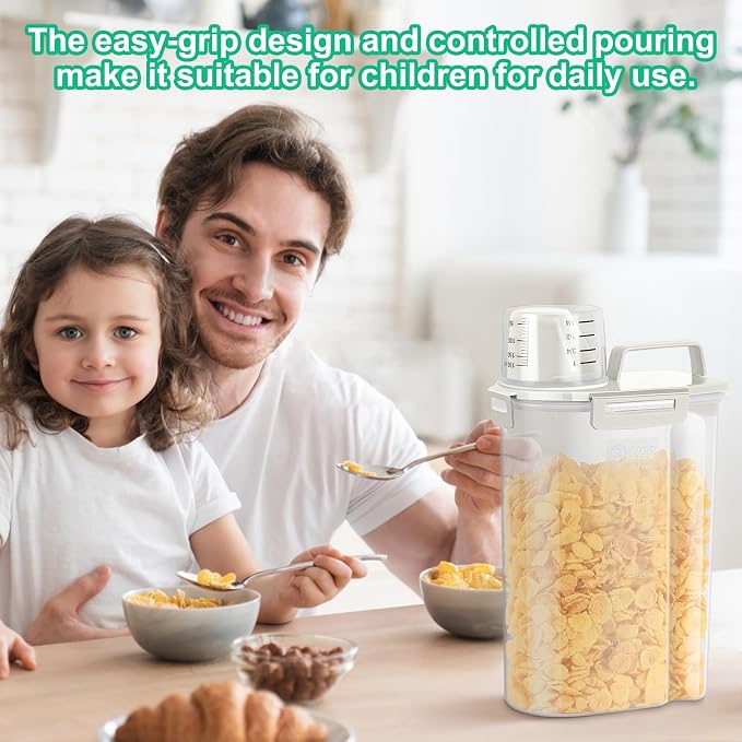 TBMax Rice Container Cereal Storage Container 2 Pack 5 Lbs, Kitchen Pantry Dry - Image 6