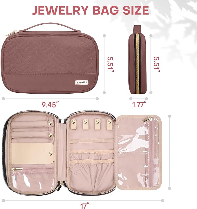 Jewelry Travel Case Organizer for Necklaces, Soft Sided - Image 2