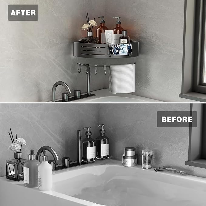 NOETICUS Corner Shower Caddy, 2 Pack Aluminum Alloy Shower Shelves - Image 7