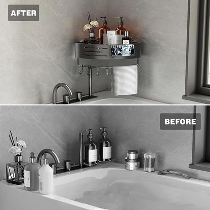 NOETICUS Corner Shower Caddy, 2 Pack Aluminum Alloy Shower Shelves - Image 7
