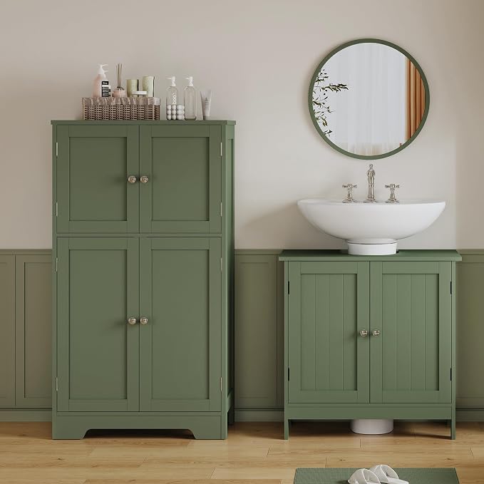 TEENFON Pedestal Sink Storage Cabinet, Under Sink Cabinet - Image 8