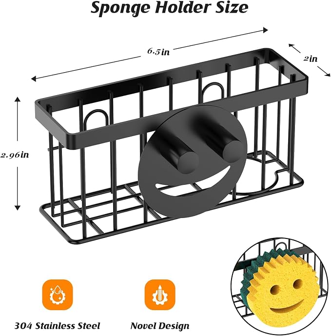 Sponge Holder Smiley Face, Sink Caddy - Image 2