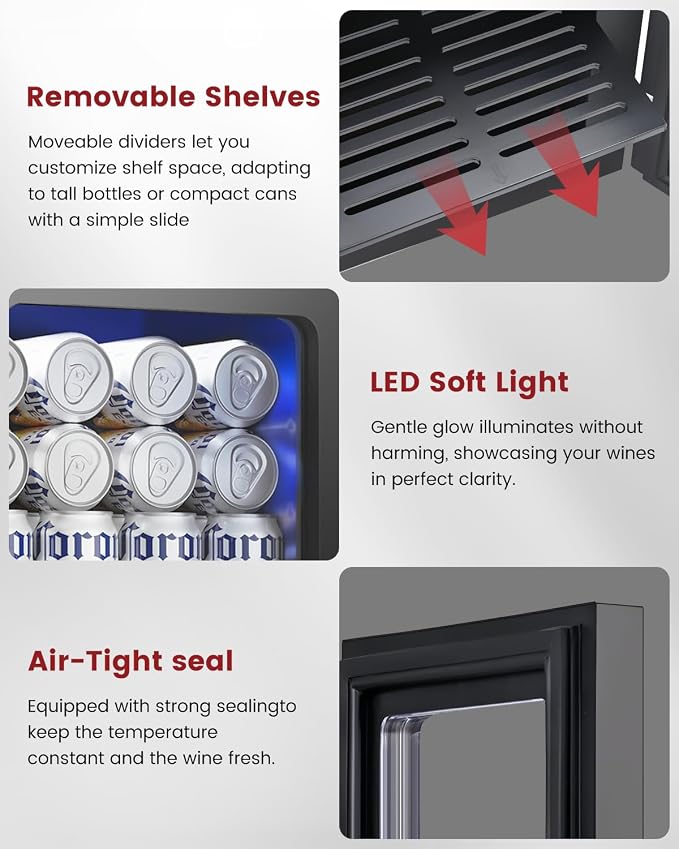24 Cans Beverage Refrigerator Cooler - Image 5