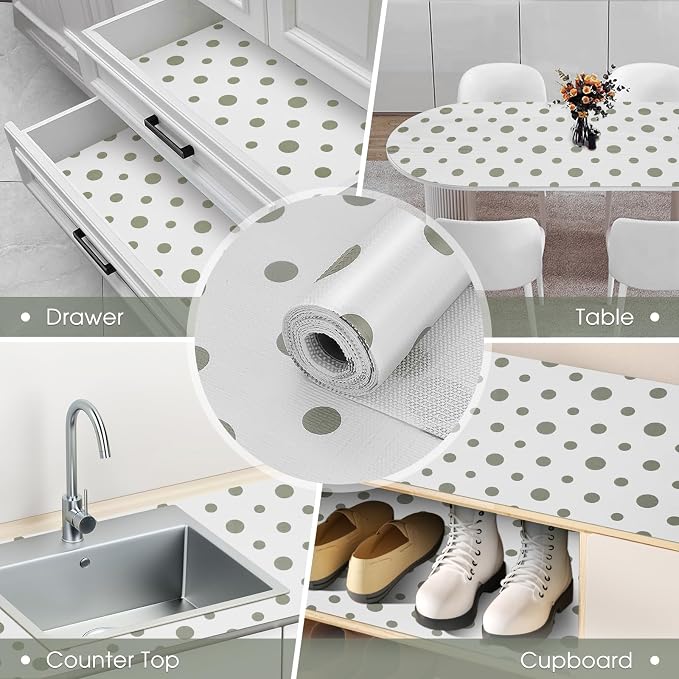 Drawer and Shelf Liner, Non-Slip Kitchen Cabinet Liners Non-Adhesive Thick - Image 9