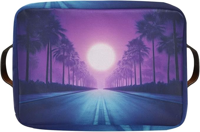 80s Synthwave Storage Bins Box Foldable Shelf Basket - Image 8