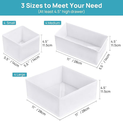 Vtopmart 12 Pack Baby Clothes Organizer, Dresser Drawer Organizer - Image 6