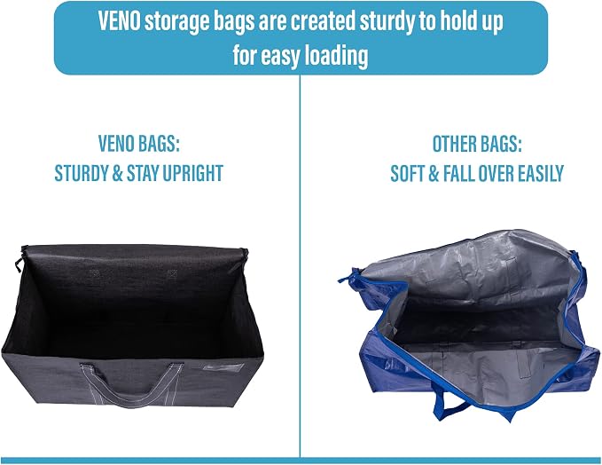VENO 8 Pack Moving Bags and Large Christmas Storage Bins - Image 4