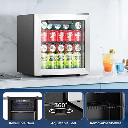 Beverage Refrigerator, 50 Cans Commercial Mini Fridge Cooler, 1.3 Cu.ft - Image 7