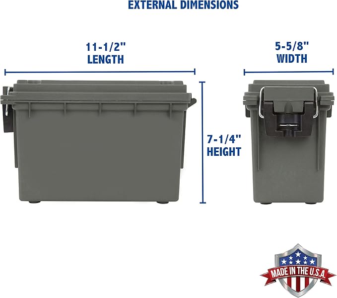 Sheffield 12626 Ammo Storage Box, Stackable .30 Cal Field Boxes, Water and Dust - Image 2
