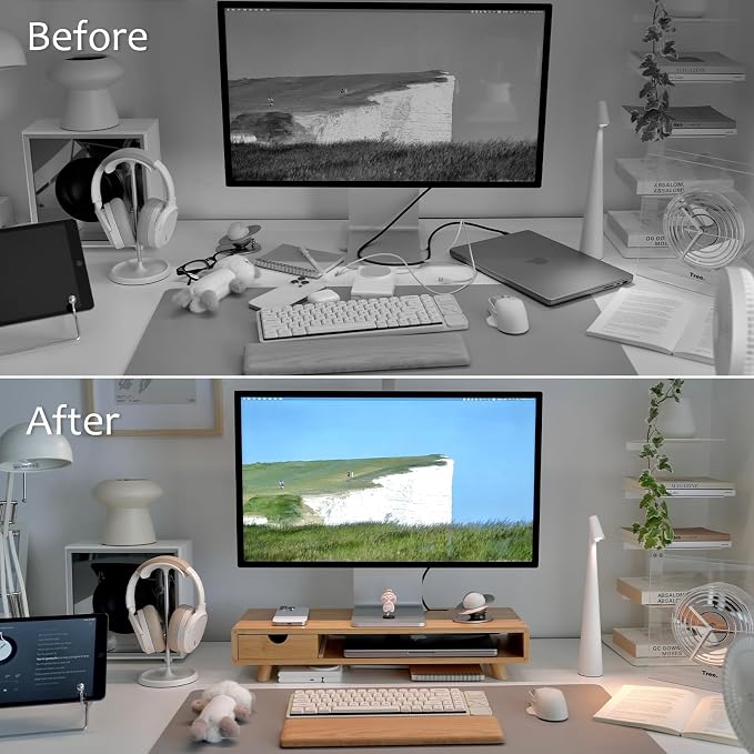 Bamboo Monitor Stand Riser - Image 3
