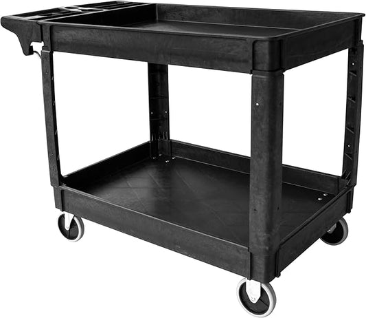 MaxWorks 2‑Tier Heavy‑Duty Utility Service Cart 500 lb Capacity 46" x 25.5" x by MaxWorks