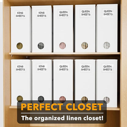 SpaceAid 10 Pack Bed Sheet Organizers and Storage, Foldable Sheet Organizer - Image 5