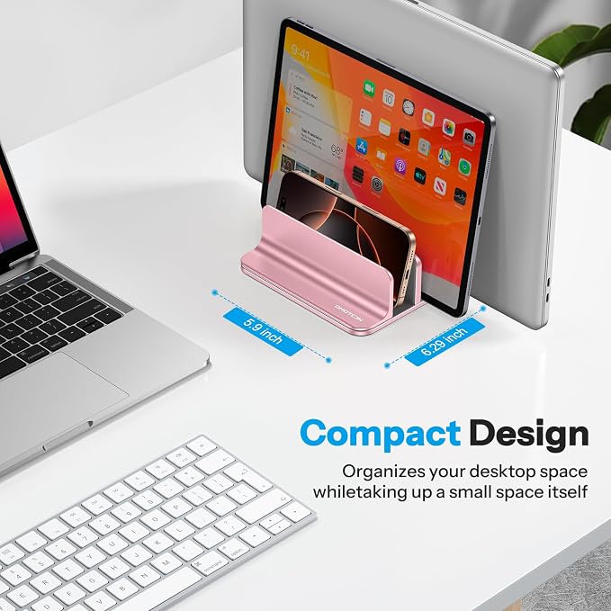 OMOTON Vertical Laptop Stand, Desktop Aluminum Mac Book Stand - Image 5