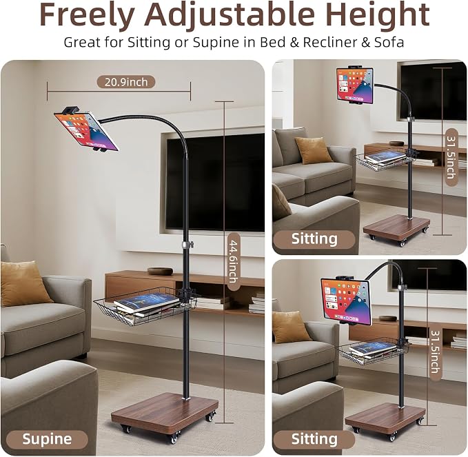 wishacc Adjustable Floor Tablet Stand - Image 6