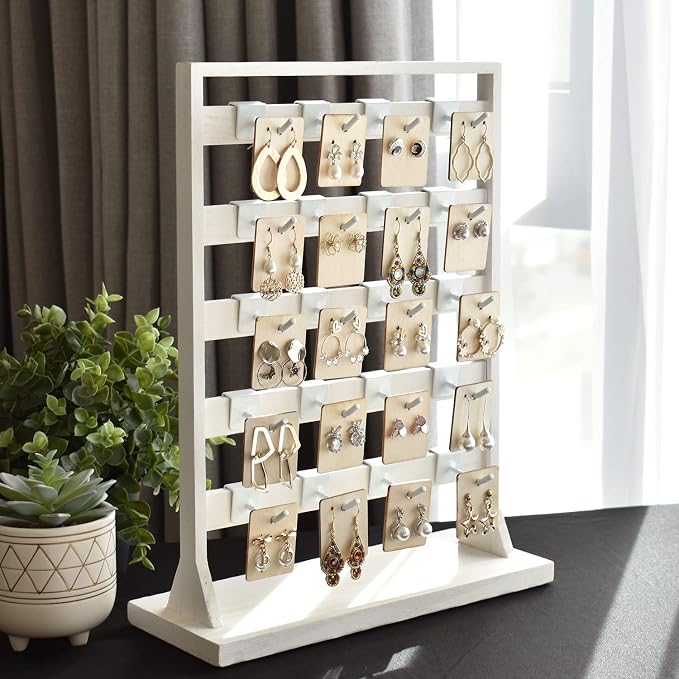 Ikee Design Free Assemble 2 Pcs Set Wooden Jewelry Display Rack - Image 7