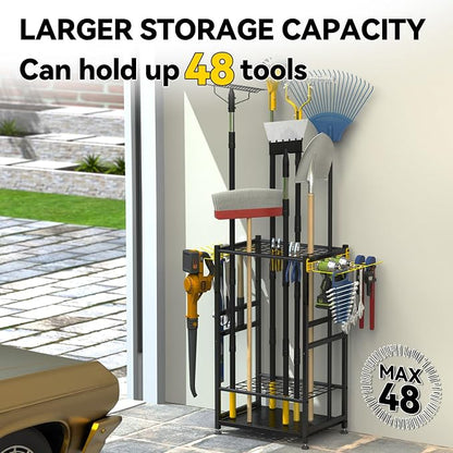 Garden Tool Organizer, Up 48 Long Handle Tool, Garage Storage and Organization - Image 3