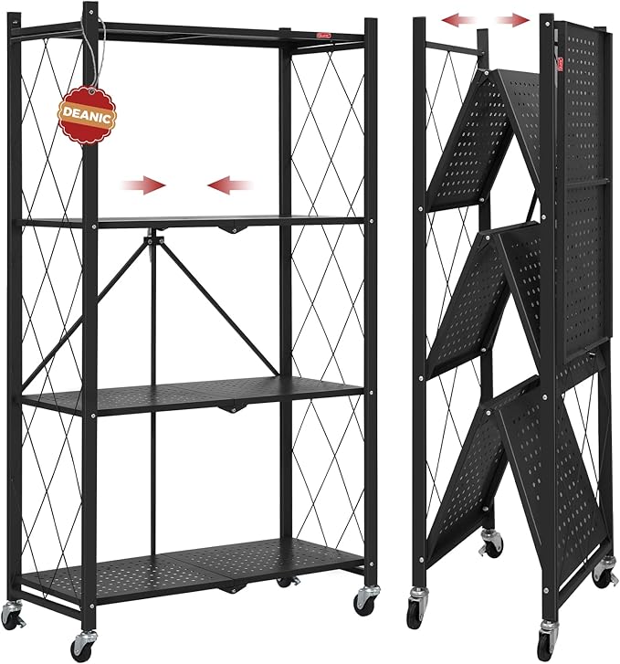 DEANIC 4 Tier Foldable Storage Shelves by ShowNow