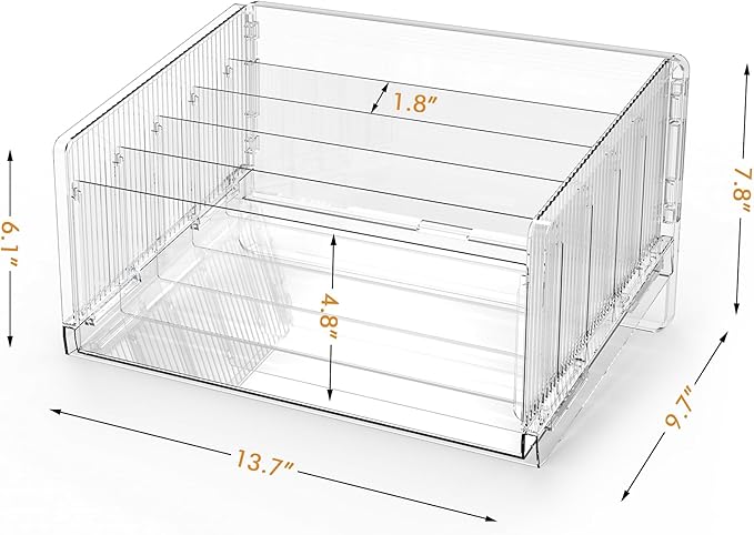 File Sorter Organizer, 5 Sections Acrylic Letter Tray - Image 5