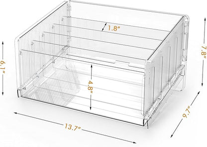 File Sorter Organizer, 5 Sections Acrylic Letter Tray - Image 5