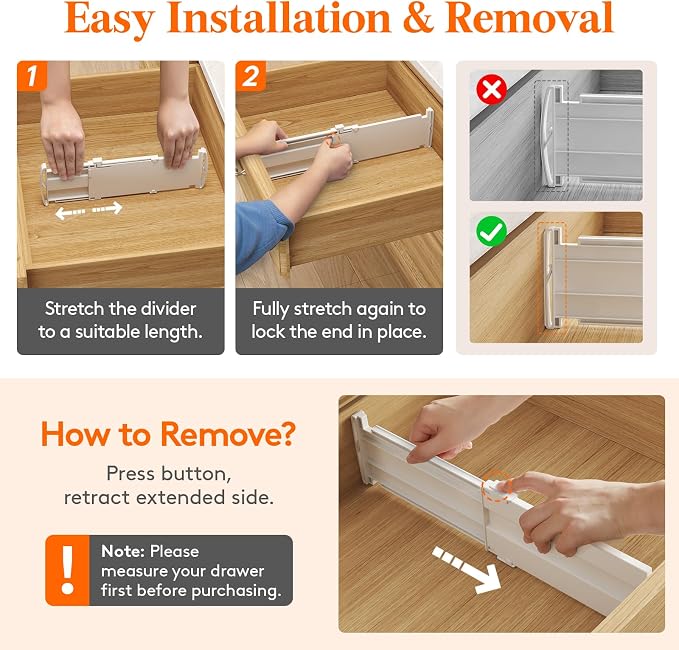 Lifewit 16 Pack Drawer Dividers - Image 5