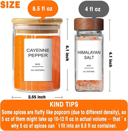 GPOVVIMX 12 Pcs Glass Spice Jars - Image 2