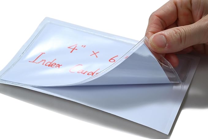 Self-adhesive Plastic 4x6 Label Holders - Image 4