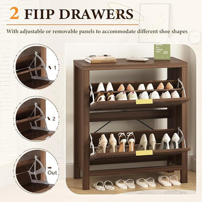 Fluted Shoe Cabinet Storage - Image 4
