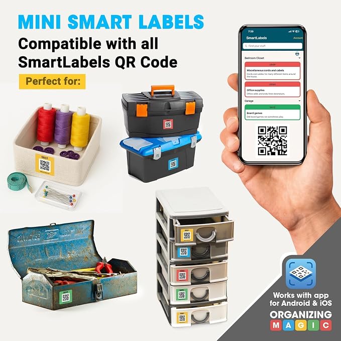 SmartLabels Small QR Code Stickers | Mini 1.5-Inch Labels - Image 4