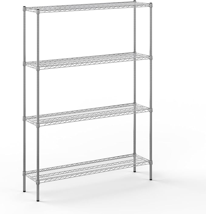 14" Deep x 54" Wide x 74" Height Wire Shelving Kit | 4-Tier | NSF Commercial by Regal+Altair
