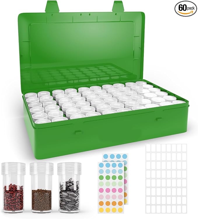 Seed Organizer Storage Box, Seed Holder Packet Organizer, Seed Vault Container by CraftSaints
