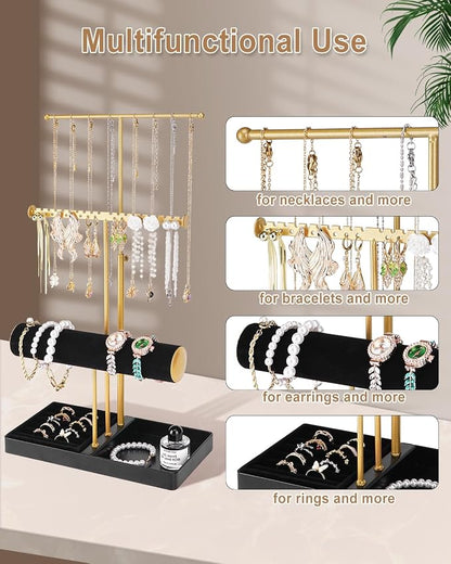 Cirhy Jewelry Organizer Stand, 3 Tier Necklace Holder - Image 2